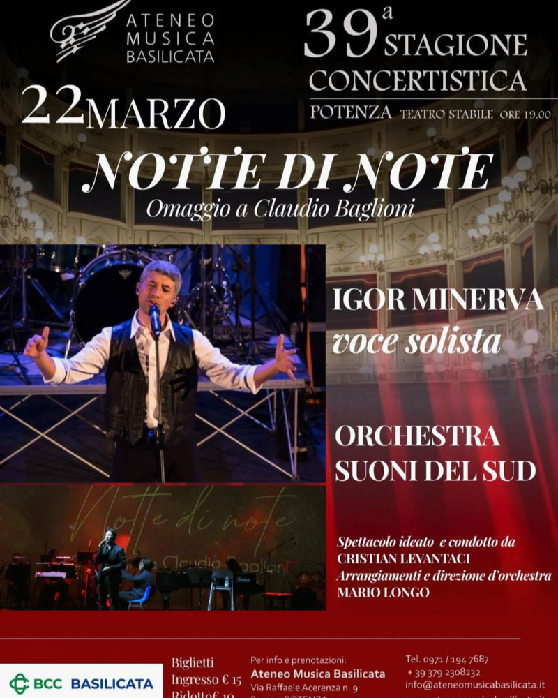 Notte di note - Omaggio a Claudio Baglioni