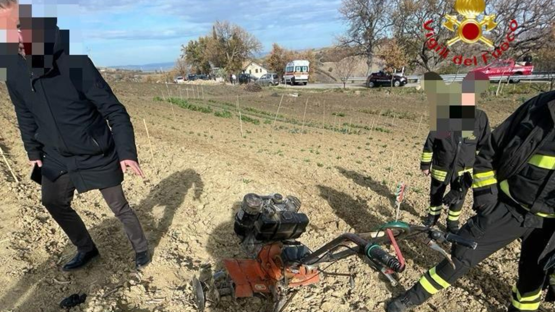 Tricarico, uomo ferito in un incidente con il motozzappa