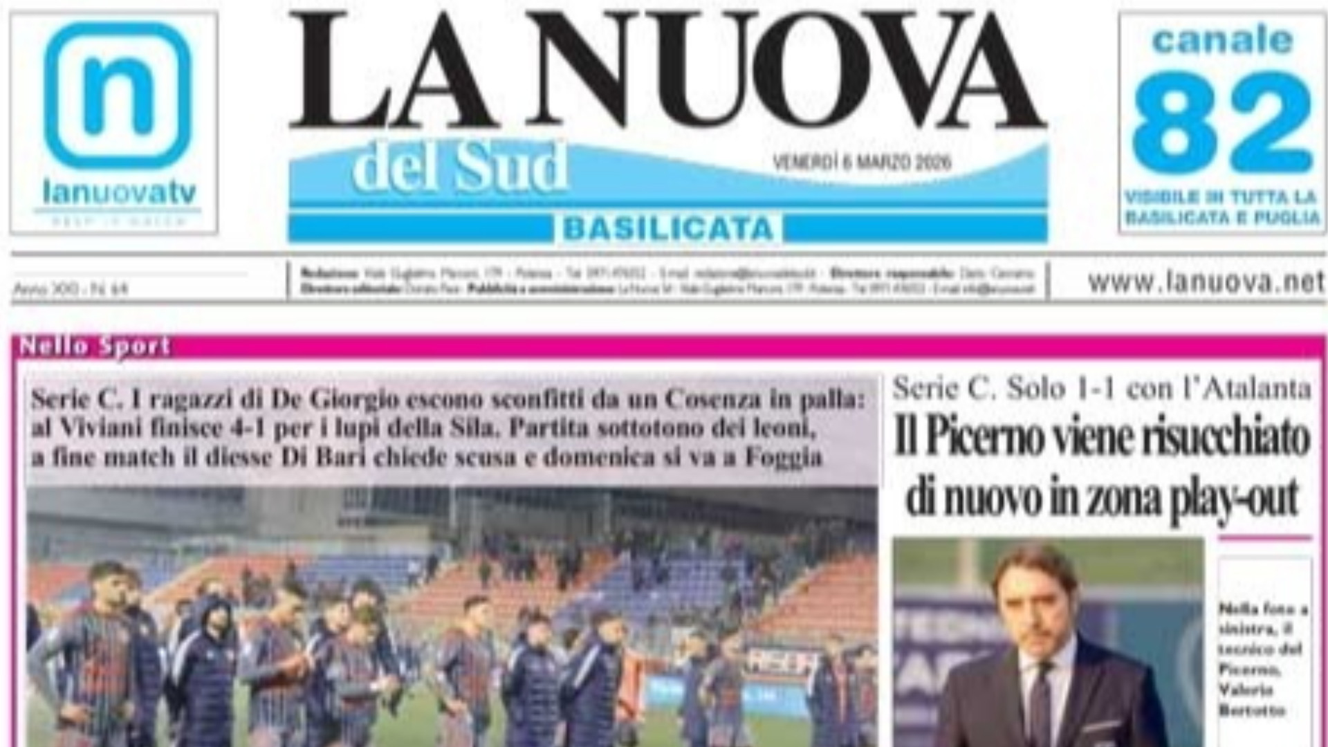 La Nuova del Sud edizione odierna