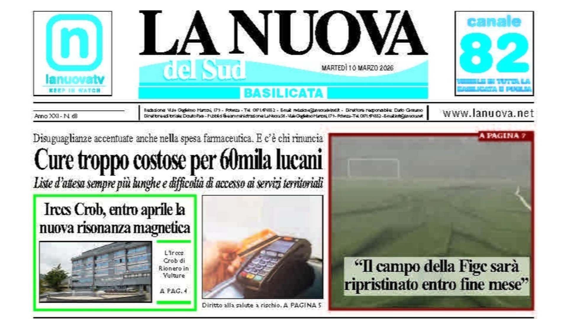 La Nuova del Sud edizione odierna