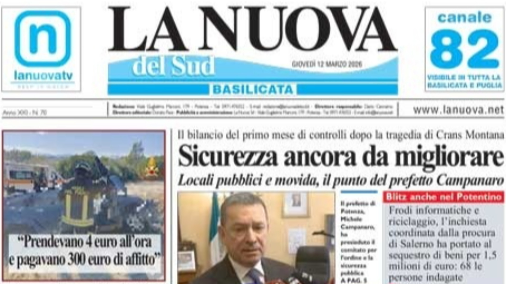 La Nuova del Sud edizione odierna