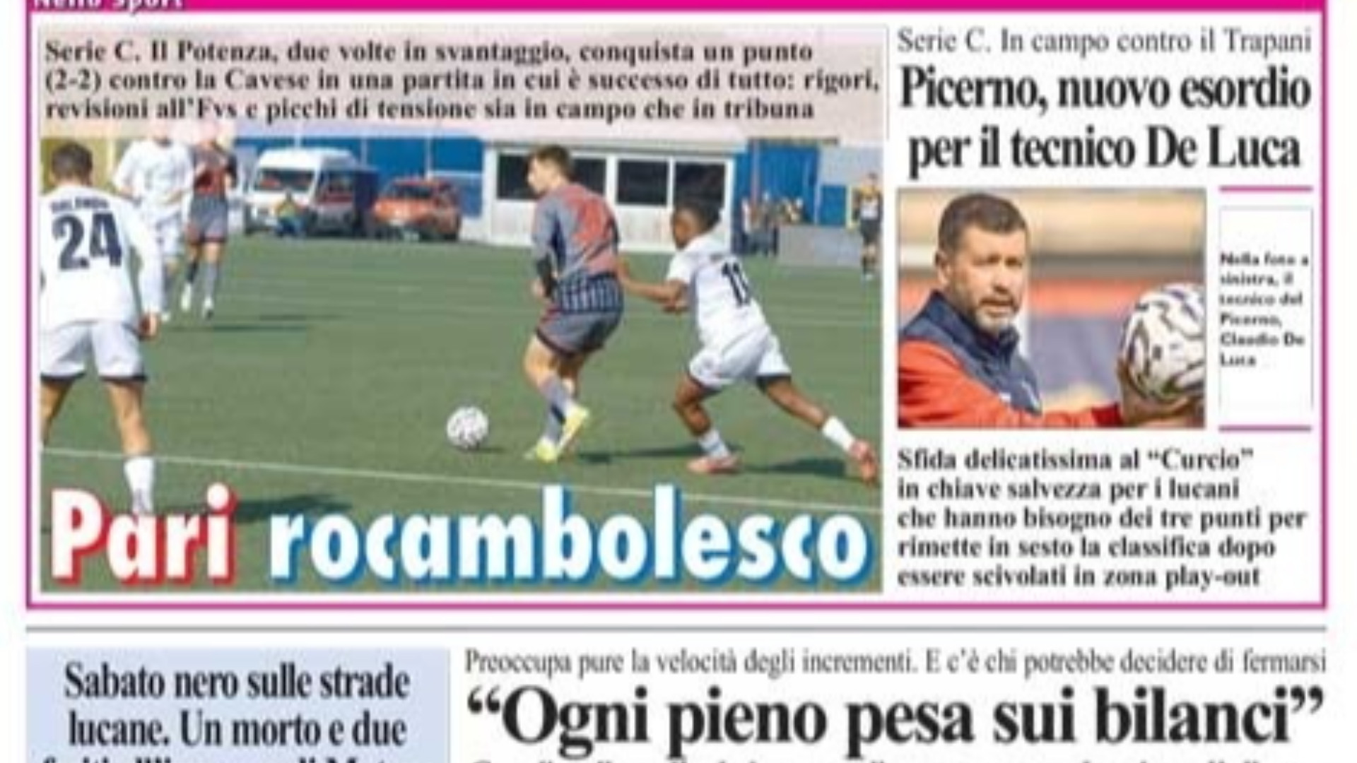 La Nuova del Sud edizione odierna