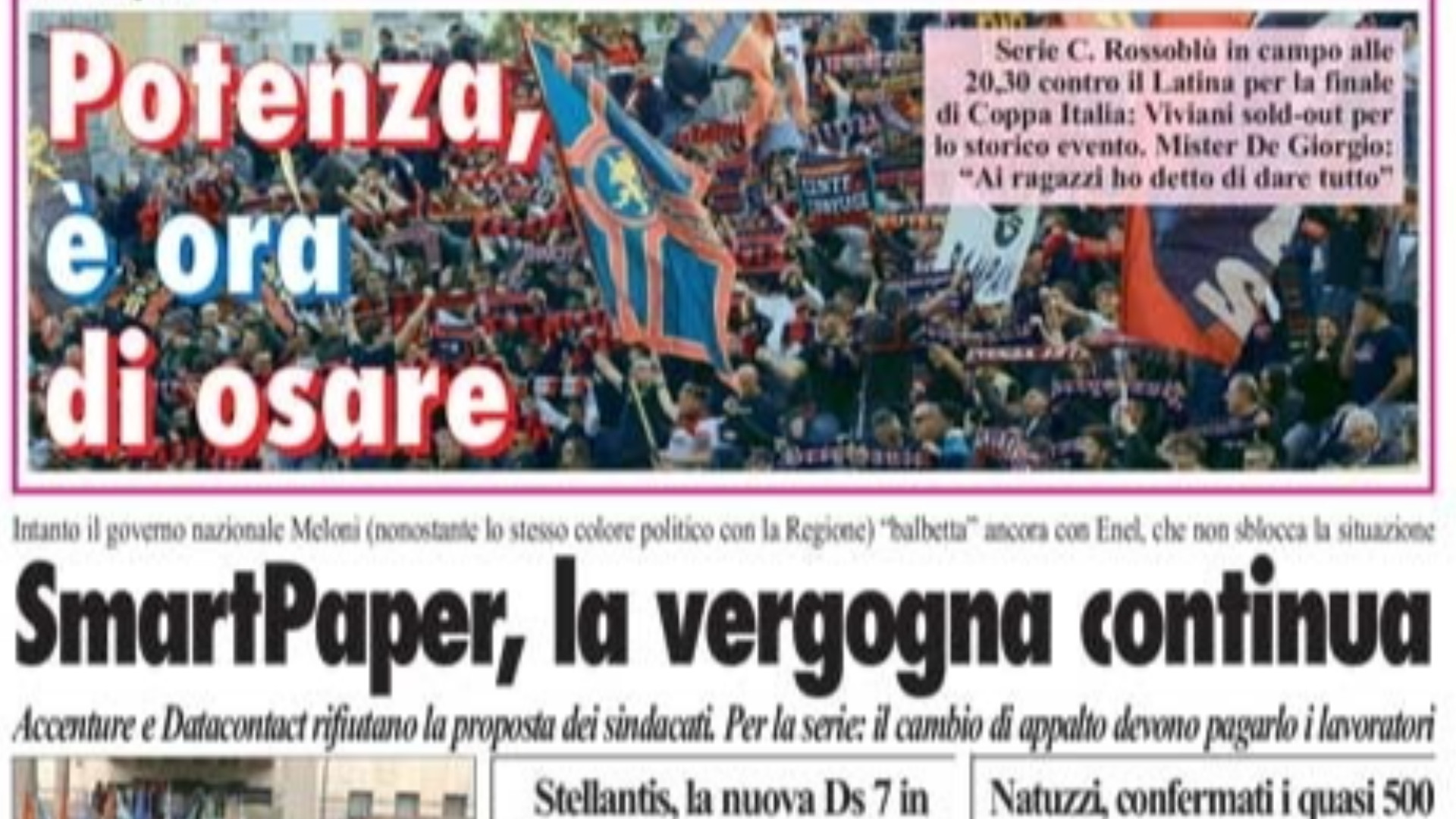 La Nuova del Sud edizione odierna