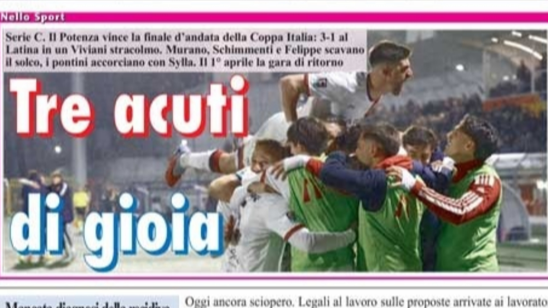 La Nuova del Sud edizione odierna