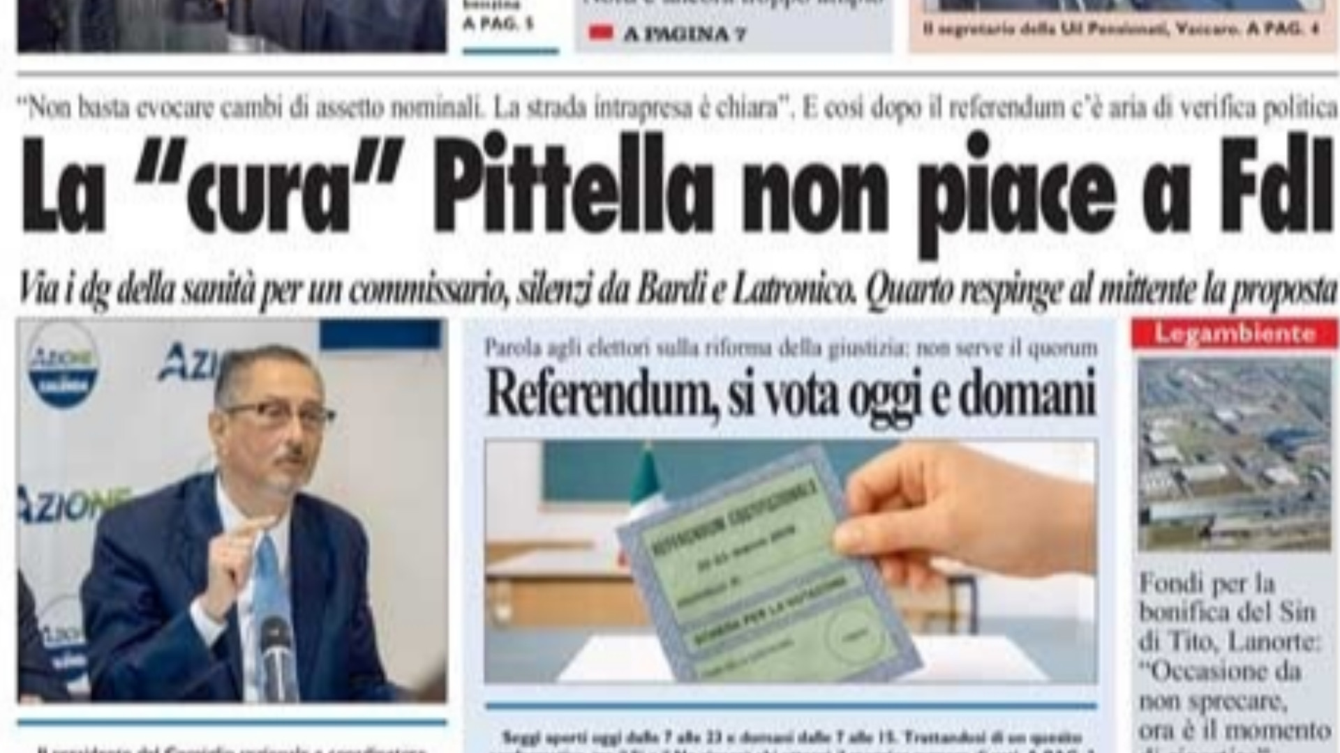 La Nuova del Sud edizione odierna