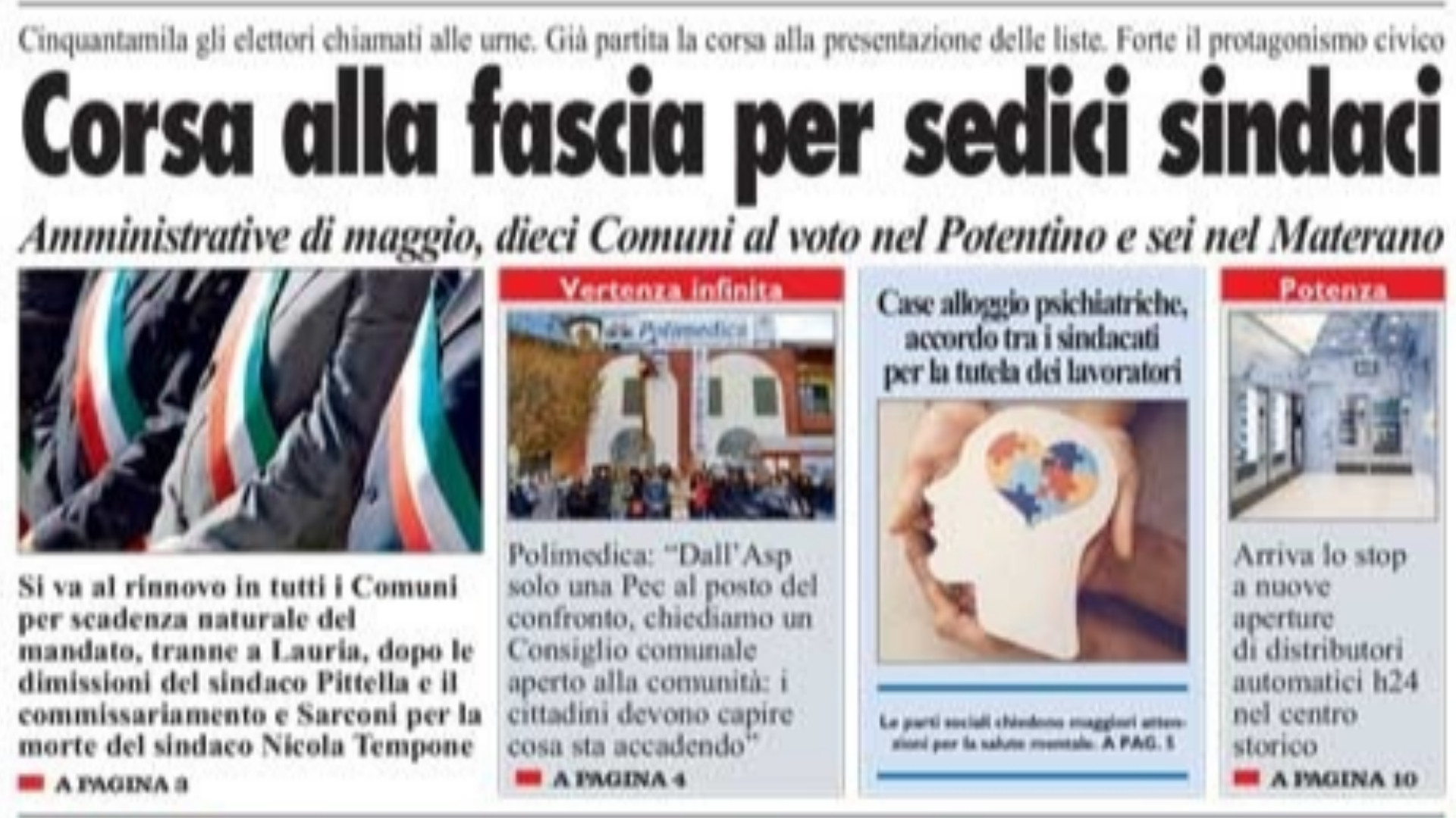 La Nuova del Sud edizione odierna