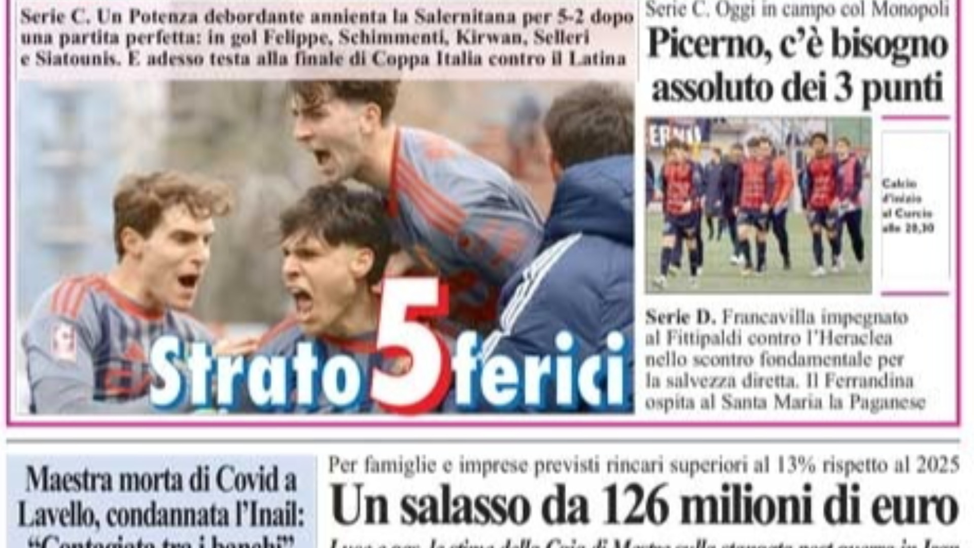 La Nuova del Sud edizione odierna