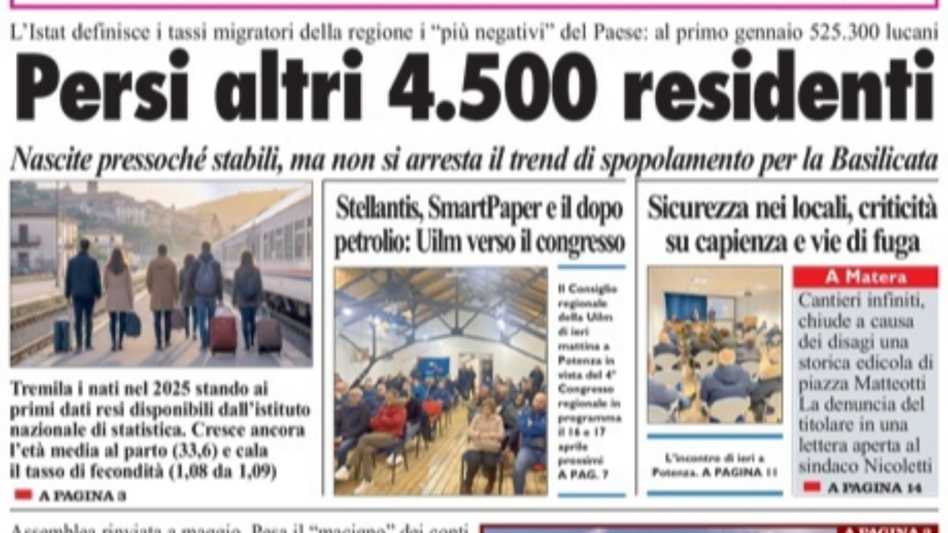 La Nuova del Sud edizione odierna