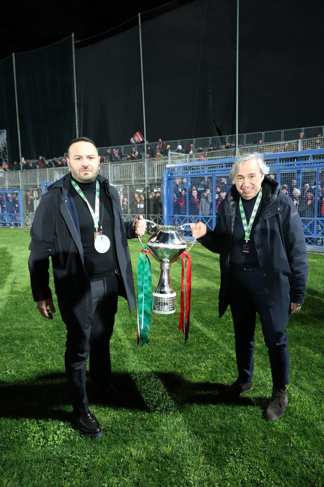 Il presidente del Potenza Calcio, Donato Macchia, e l'amministratore delegato, Nicola Macchia