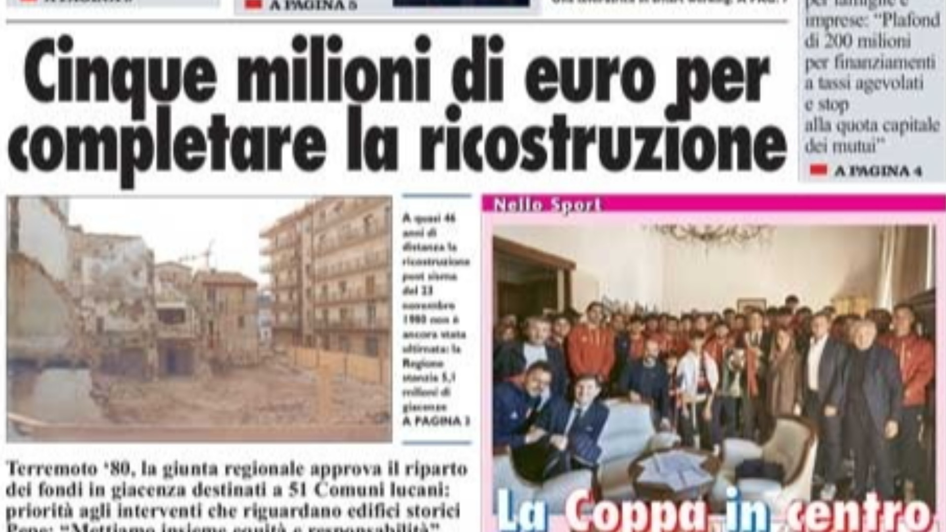 La Nuova del Sud edizione odierna