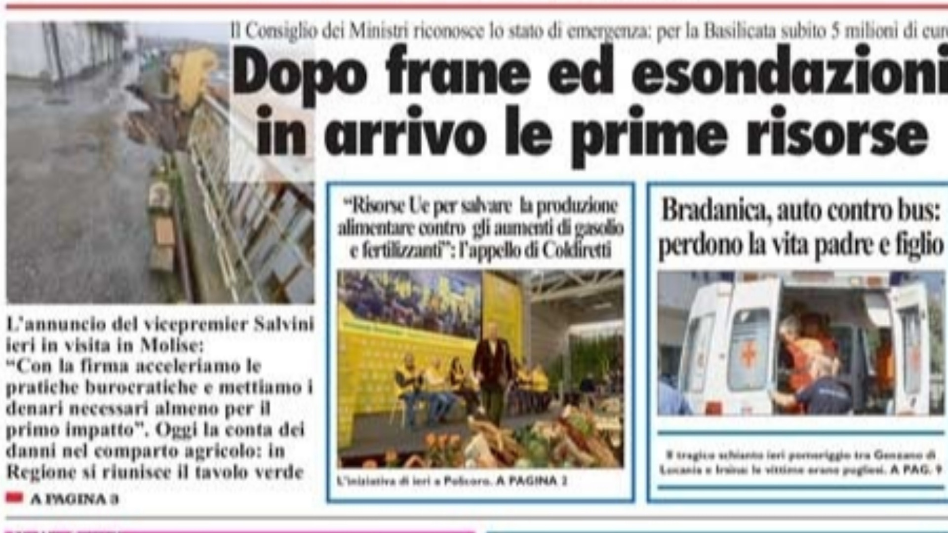 La Nuova del Sud edizione odierna