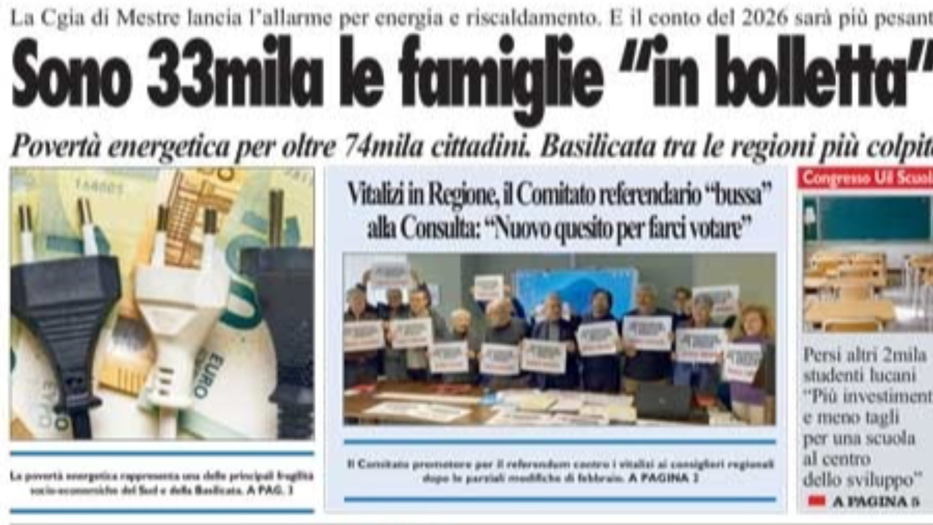 La Nuova del Sud edizione odierna