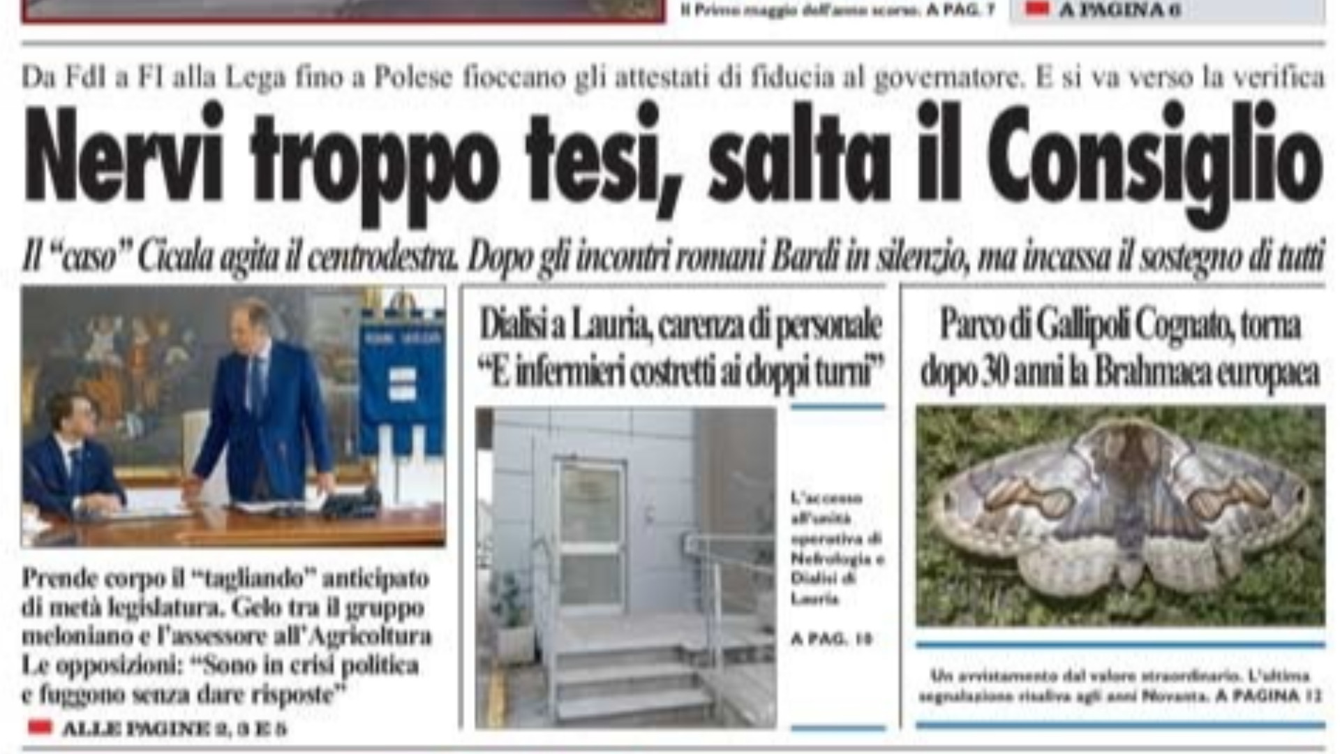 La Nuova del Sud edizione odierna