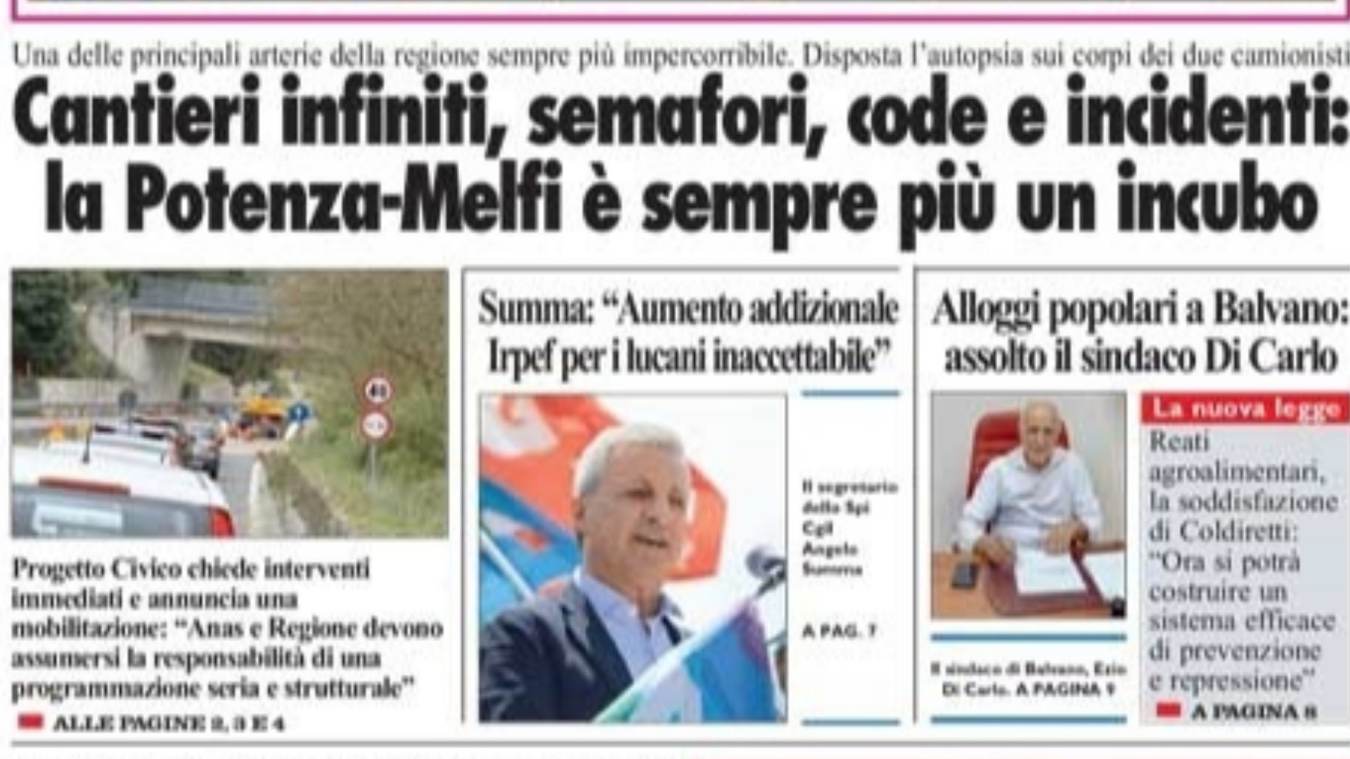 La Nuova del Sud edizione odierna