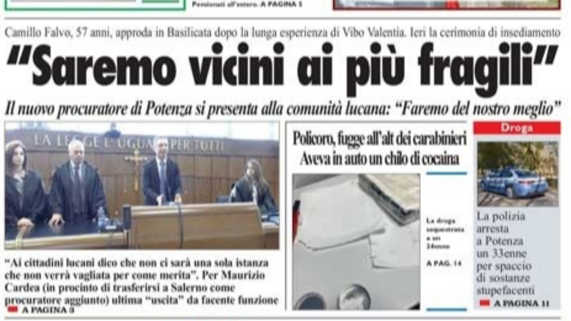 La Nuova del Sud edizione odierna