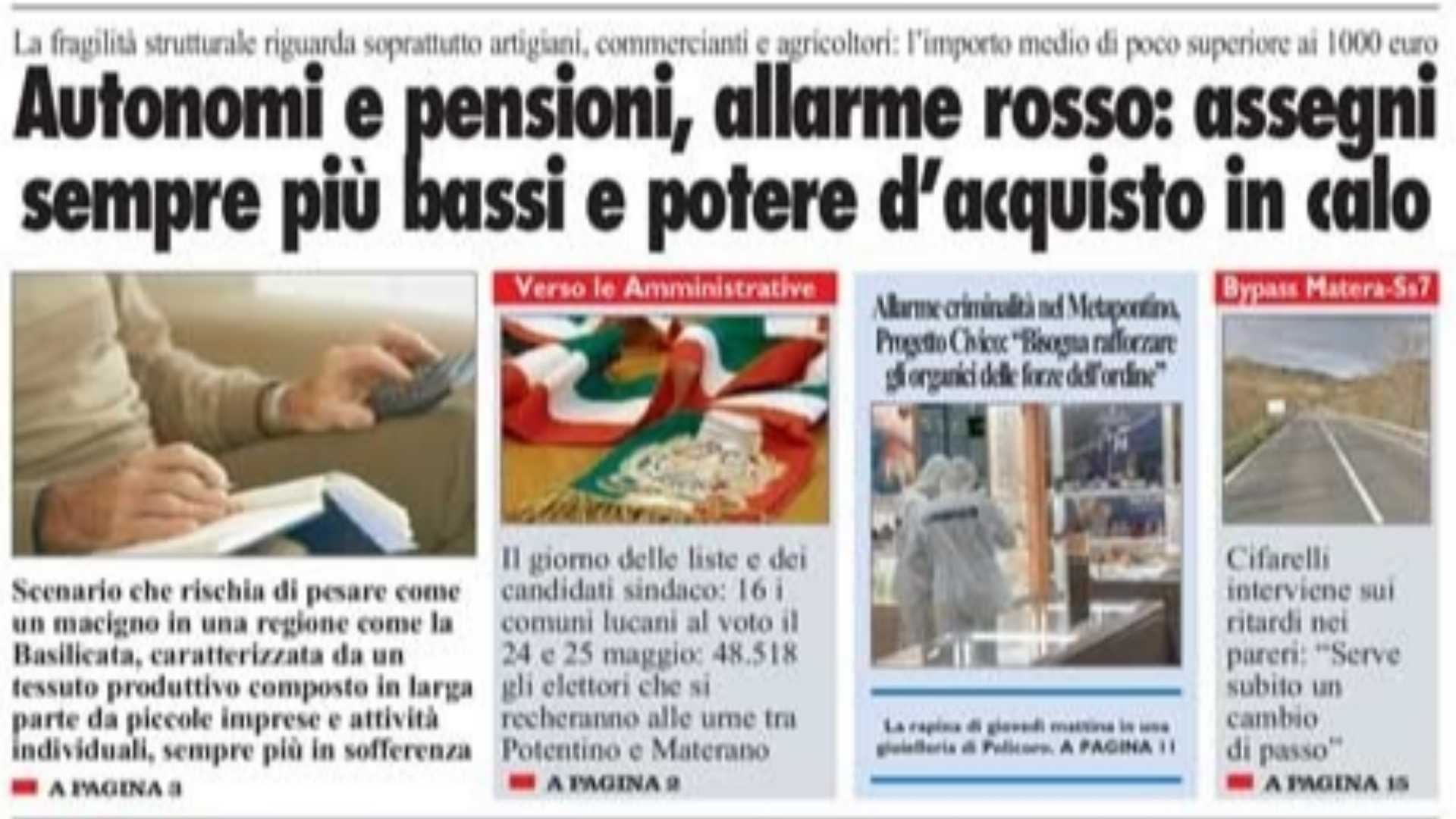 La Nuova del Sud edizione odierna