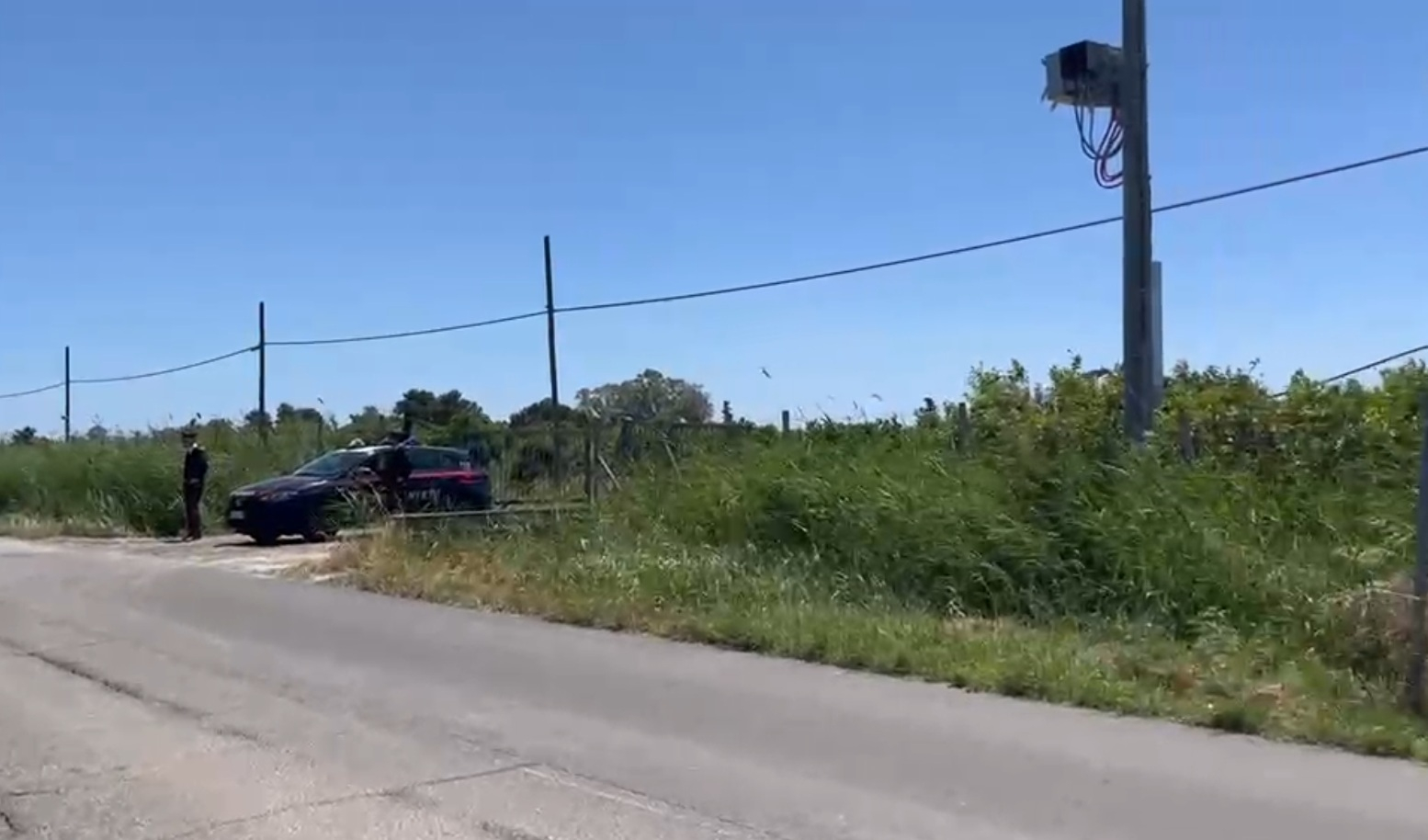 Il luogo del ritrovamento del cadavere di Scarascia