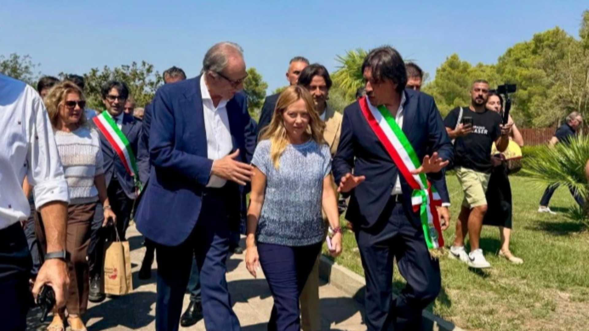 Meloni a Policoro, visita alle zone colpite dalla tromba d'aria